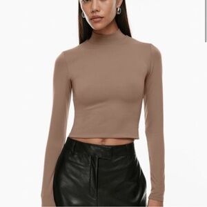Aritizia Babaton Contour Mock Turtle Neck Long Sleeve